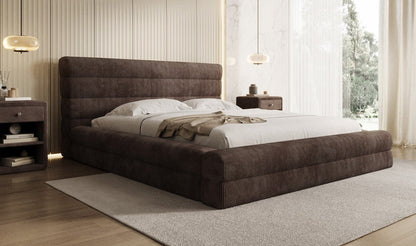 Designer Polsterbett Maren Cord mit Stauraum