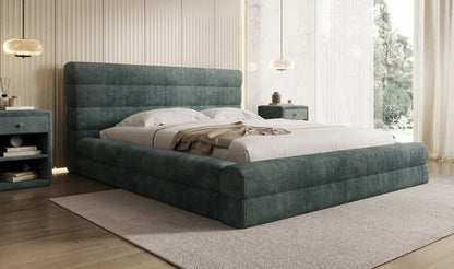 Designer Polsterbett Maren Cord mit Stauraum