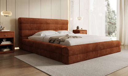 Designer Polsterbett Maren Cord mit Stauraum