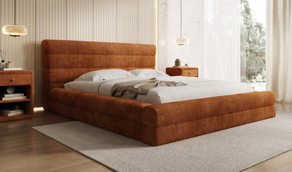 Designer Polsterbett Maren Cord mit Stauraum