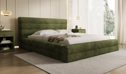 Designer Polsterbett Maren Cord mit Stauraum