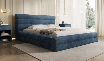 Designer Polsterbett Maren Cord mit Stauraum