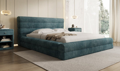 Designer Polsterbett Maren Cord mit Stauraum