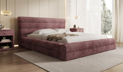 Designer Polsterbett Maren Cord mit Stauraum