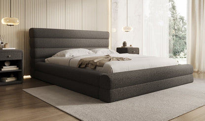 Luxusbetten24 Maren Designer Polsterbett Teddy Bouclé mit Stauraum