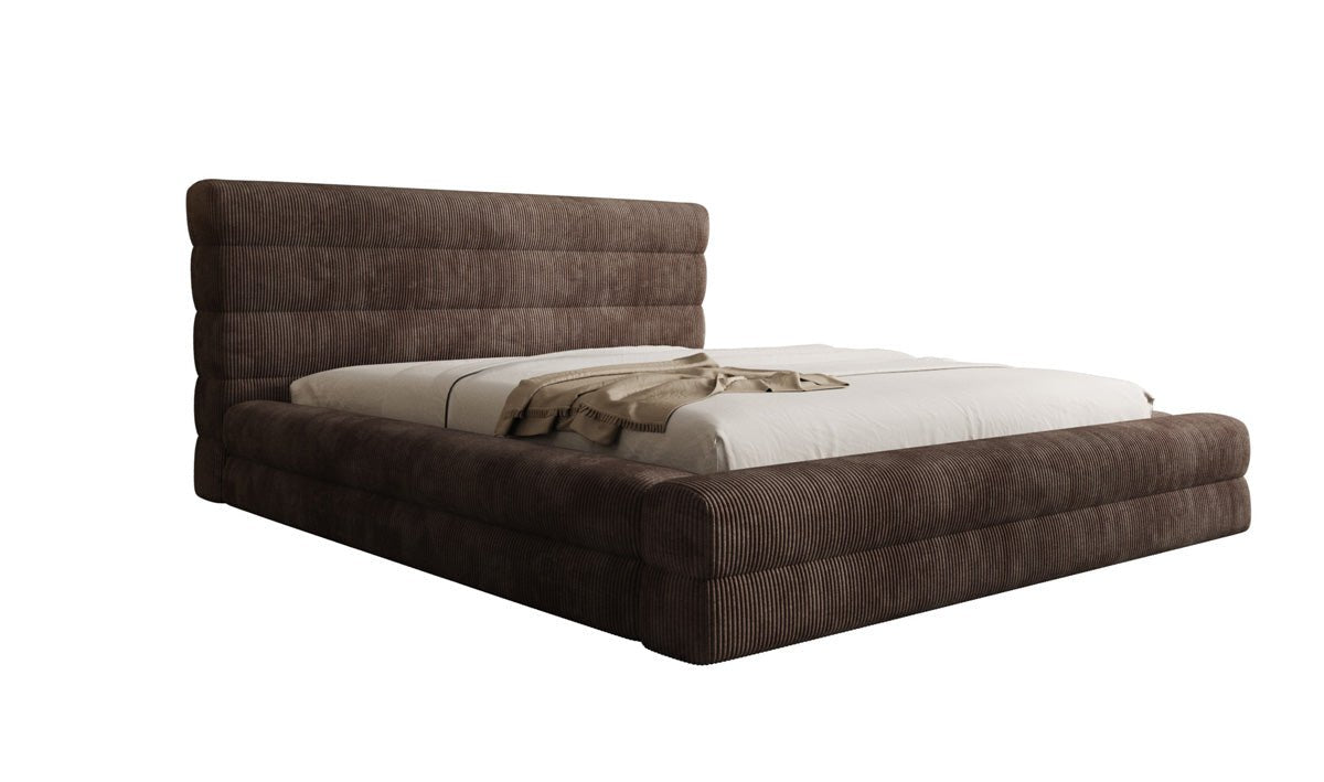 Designer Polsterbett Maren Cord mit Stauraum