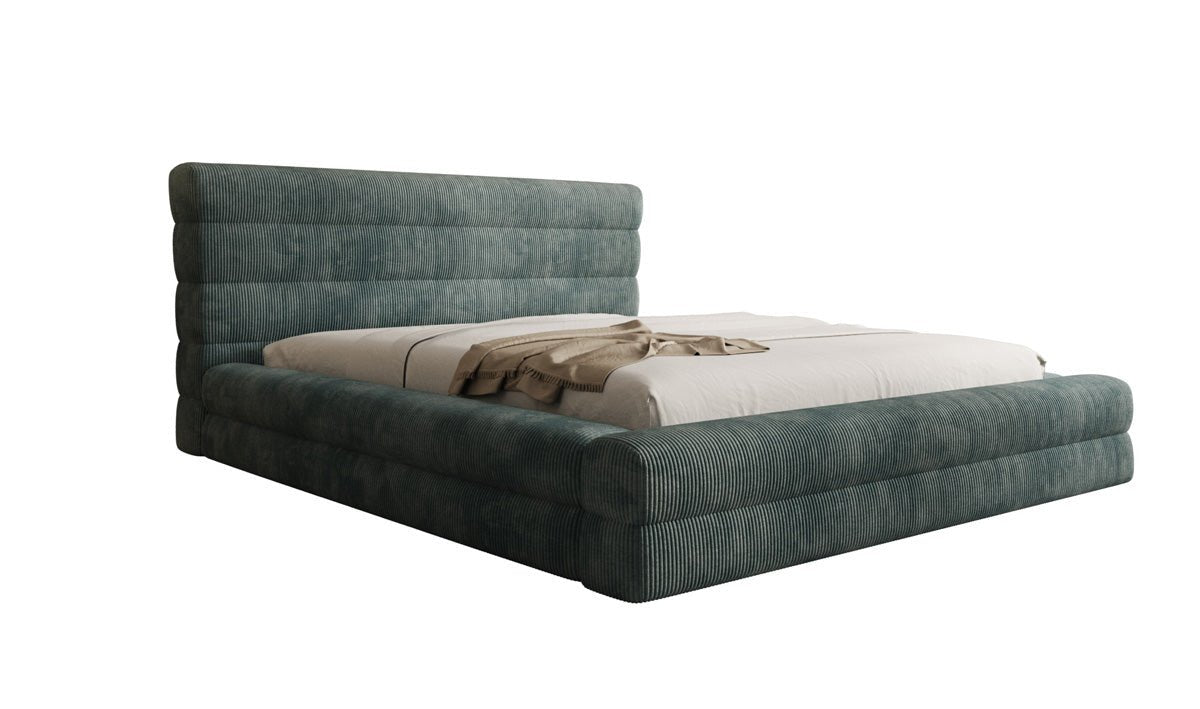 Designer Polsterbett Maren Cord mit Stauraum