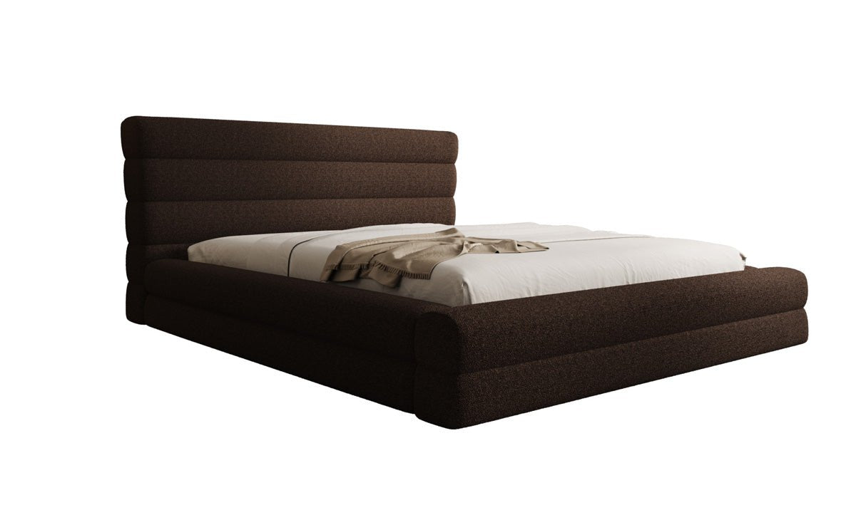 Luxusbetten24 Maren Designer Polsterbett Teddy Bouclé mit Stauraum