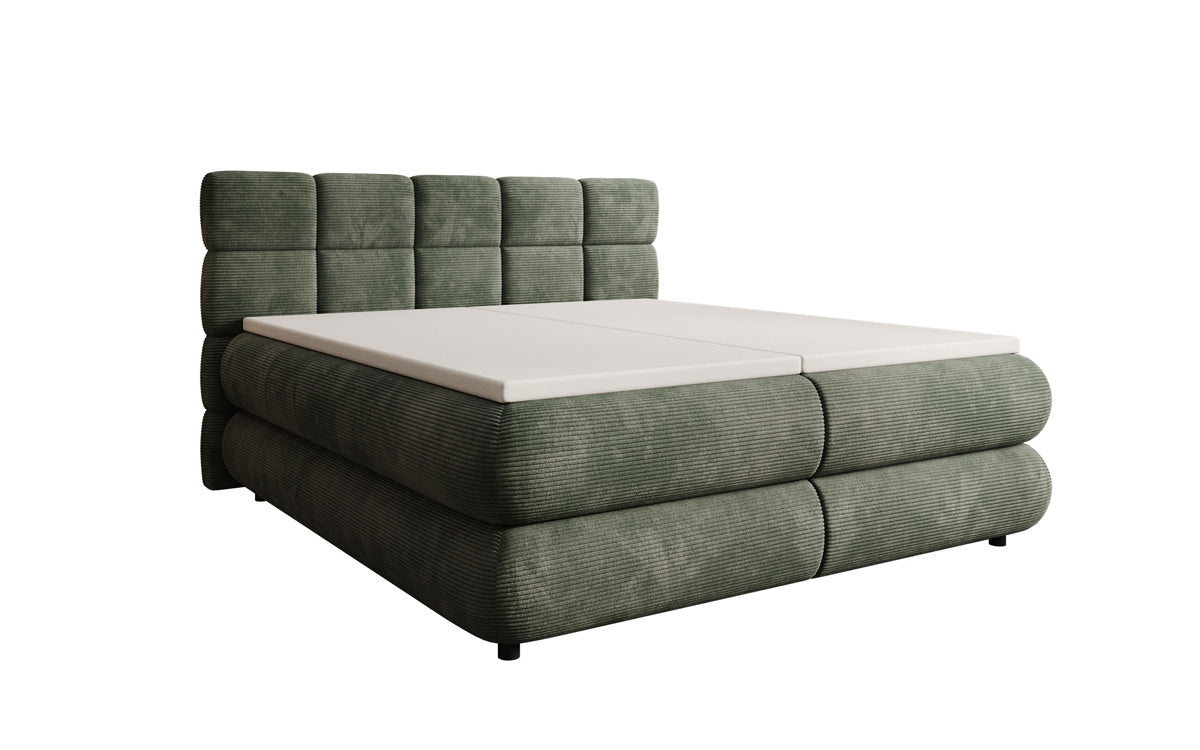 Luxusbetten24 Relana Boxspringbett, Elektrisch Verstellbar in Cord, Premium
