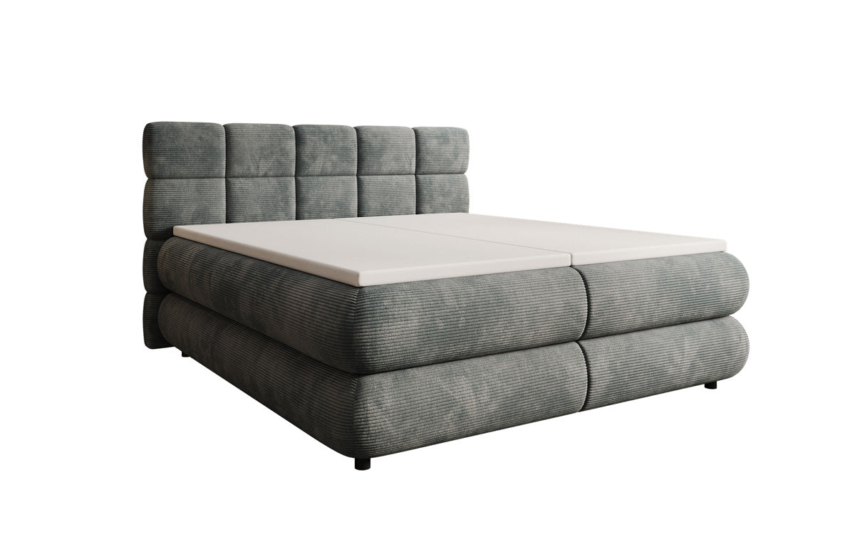Luxusbetten24 Relana Boxspringbett, Elektrisch Verstellbar in Cord, Premium