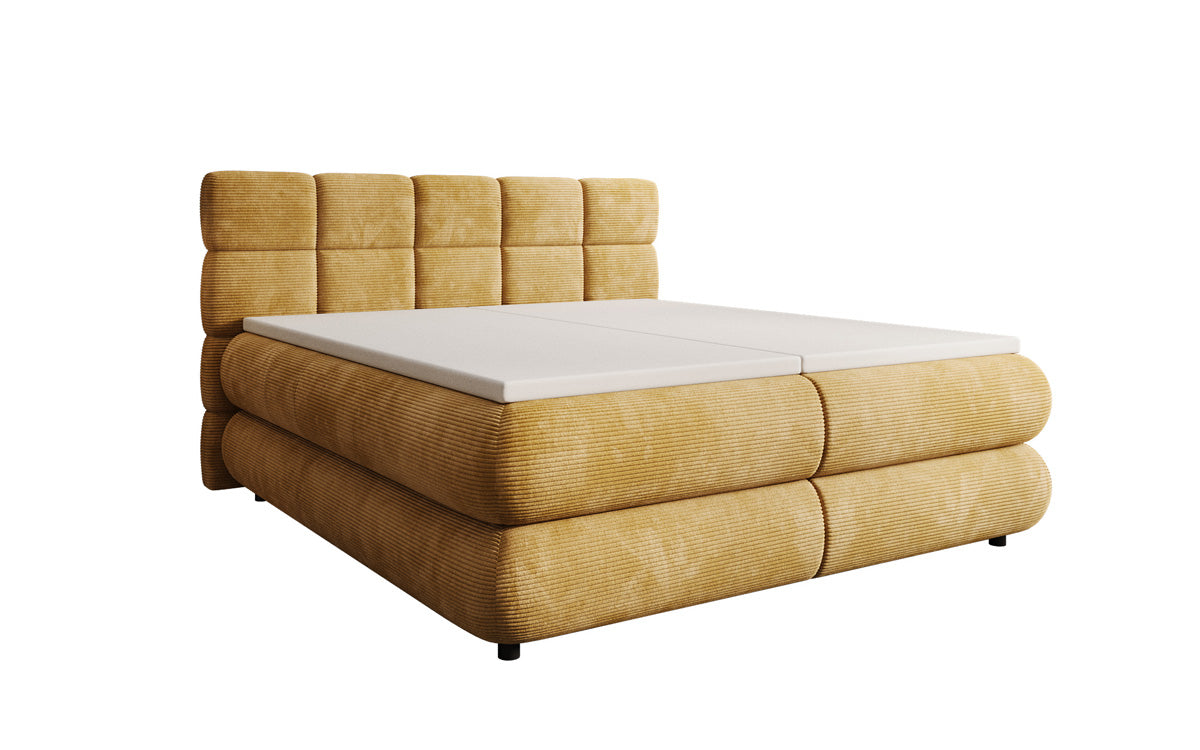 Luxusbetten24 Relana Boxspringbett, Elektrisch Verstellbar in Cord, Premium