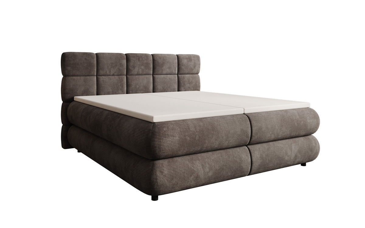 Luxusbetten24 Relana Boxspringbett, Elektrisch Verstellbar in Cord, Premium