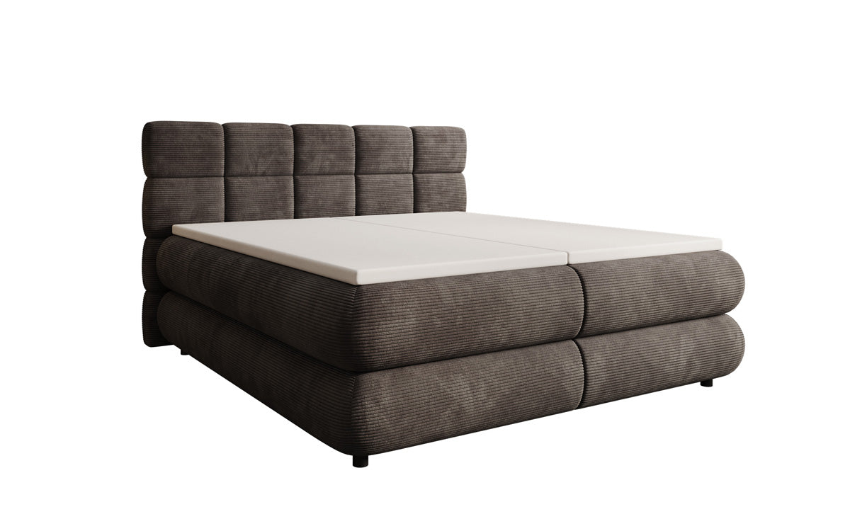Luxusbetten24 Relana Boxspringbett, Elektrisch Verstellbar in Cord, Premium