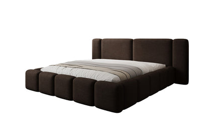 Luxusbetten24 Bianca Designer Polsterbett Teddy Bouclé 120x200 Beige