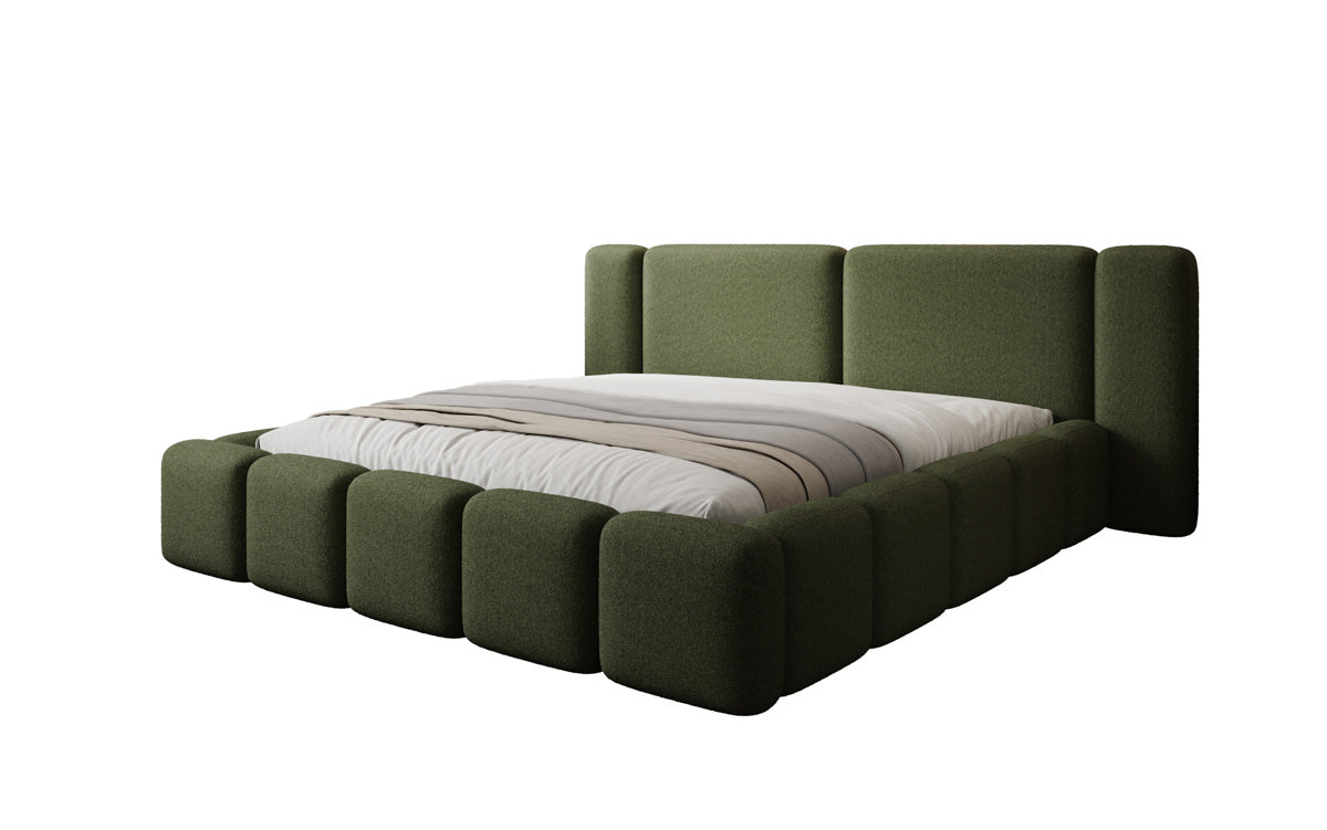 Luxusbetten24 Bianca Designer Polsterbett Teddy Bouclé 120x200 Beige