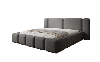 Luxusbetten24 Bianca Designer Polsterbett Teddy Bouclé 120x200 Beige