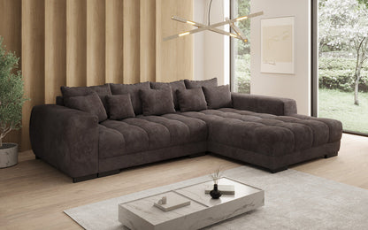 Luxusbetten24 Balu Designer Sofa mit Schlaffunktion und Stauraum in Cord