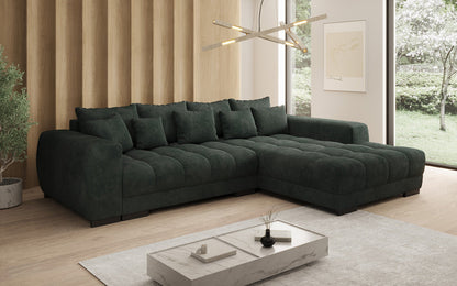 Luxusbetten24 Balu Designer Sofa mit Schlaffunktion und Stauraum in Cord