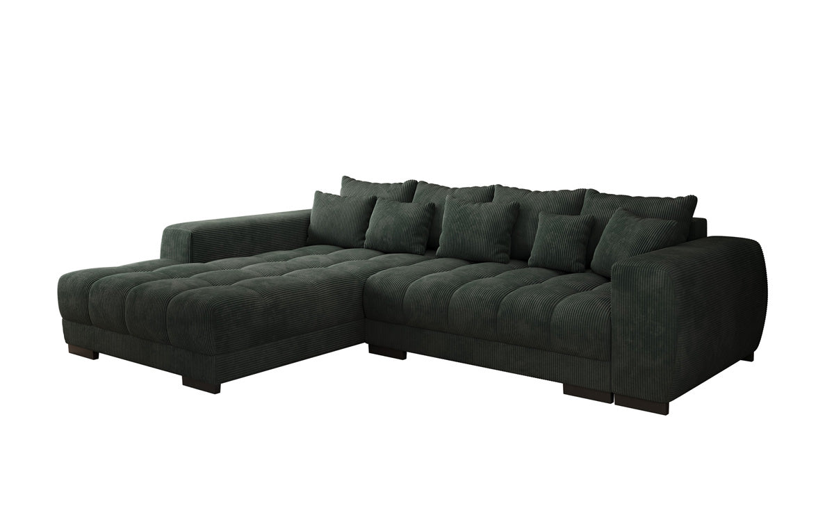Luxusbetten24 Balu Designer Sofa mit Schlaffunktion und Stauraum in Cord