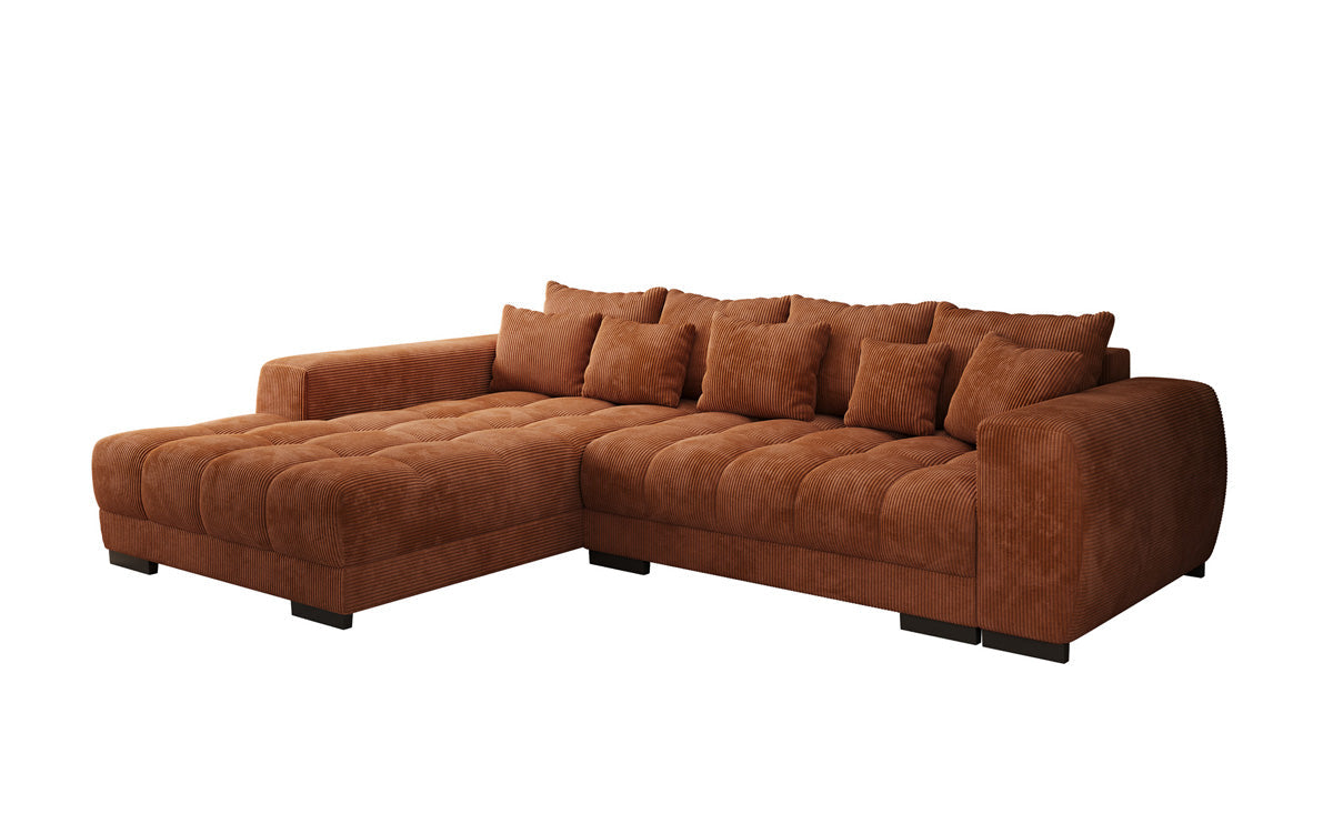 Luxusbetten24 Balu Designer Sofa mit Schlaffunktion und Stauraum in Cord