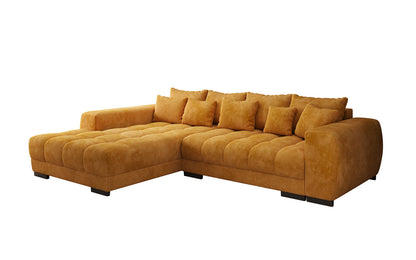 Luxusbetten24 Balu Designer Sofa mit Schlaffunktion und Stauraum in Cord
