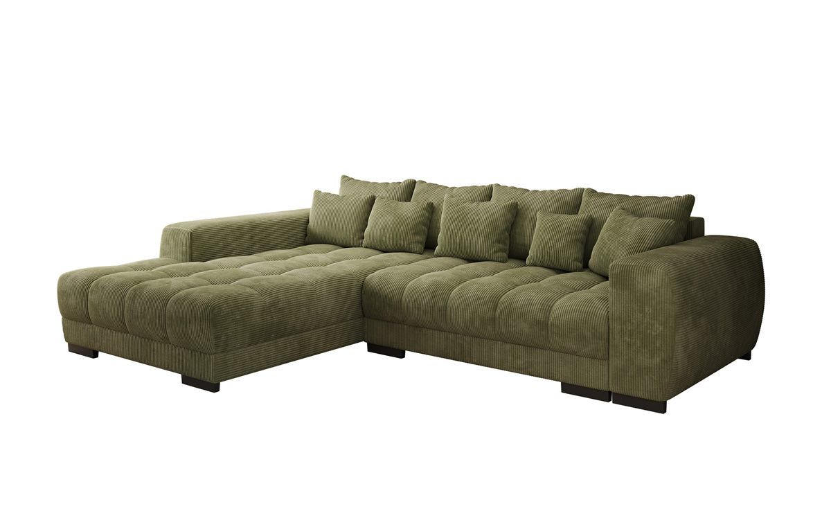 Luxusbetten24 Balu Designer Sofa mit Schlaffunktion und Stauraum in Cord
