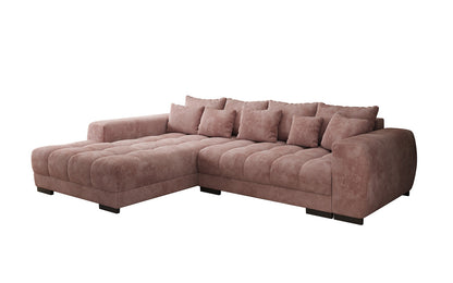 Luxusbetten24 Balu Designer Sofa mit Schlaffunktion und Stauraum in Cord
