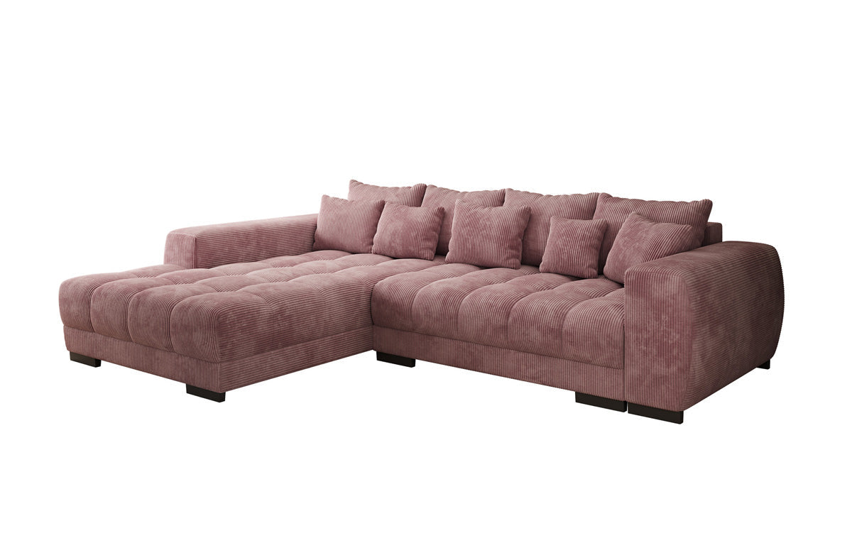 Luxusbetten24 Balu Designer Sofa mit Schlaffunktion und Stauraum in Cord