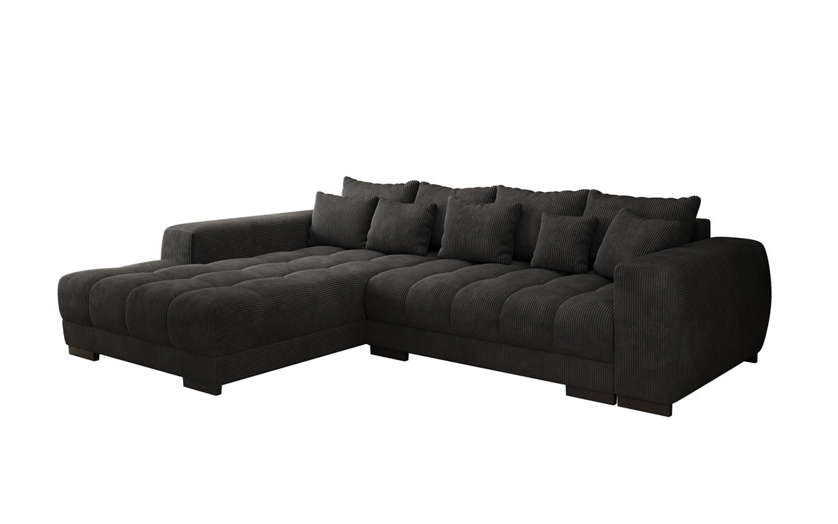 Luxusbetten24 Balu Designer Sofa mit Schlaffunktion und Stauraum in Cord
