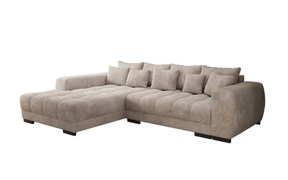 Luxusbetten24 Balu Designer Sofa mit Schlaffunktion und Stauraum in Cord
