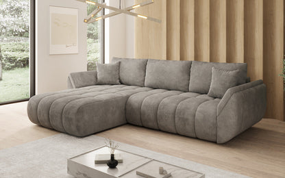 Designer Sofa Lenoa L mit Schlaffunktion und Stauraum in Cord
