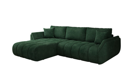 Designer Sofa Lenoa L mit Schlaffunktion und Stauraum in Cord