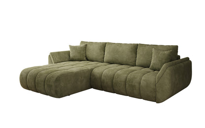 Designer Sofa Lenoa L mit Schlaffunktion und Stauraum in Cord