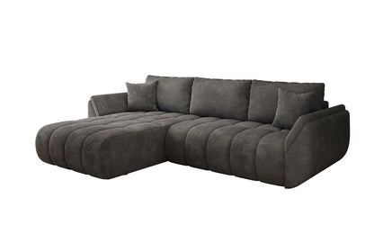 Designer Sofa Lenoa L mit Schlaffunktion und Stauraum in Cord