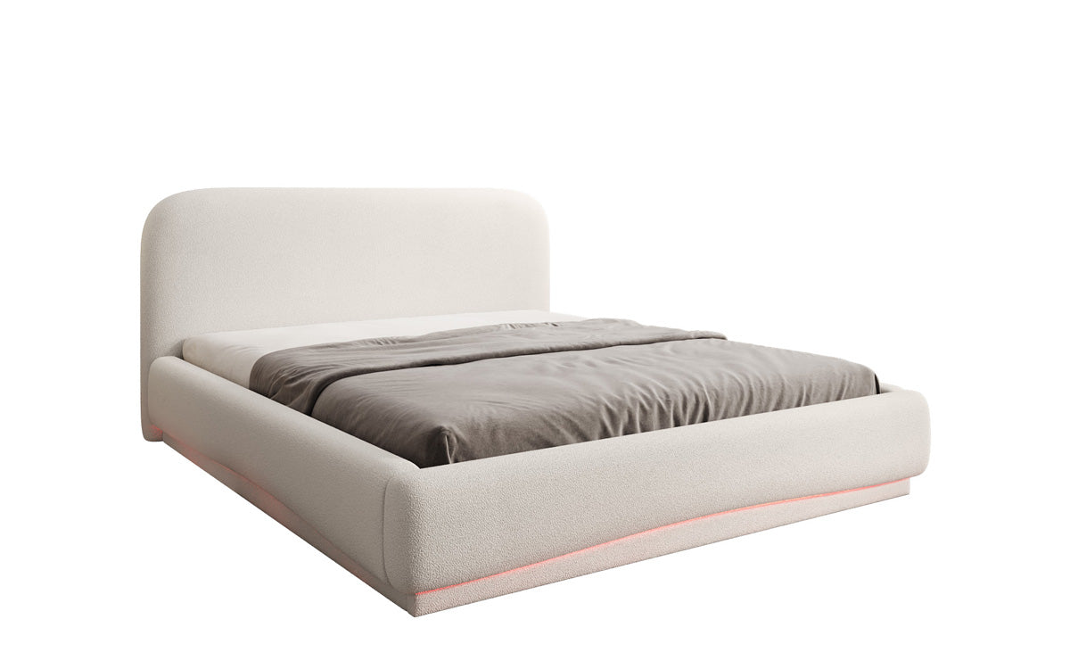 Luxusbetten24 Polsterbett Magic Design mit RGB‑Beleuchtung und Stauraum