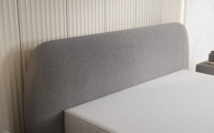 Designer Polsterbett Nella in Teddy Bouclé mit Stauraum