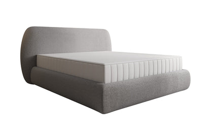 Designer Polsterbett Nella in Teddy Bouclé mit Stauraum