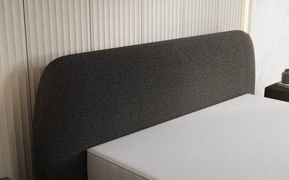 Designer Polsterbett Nella in Teddy Bouclé mit Stauraum