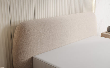 Designer Polsterbett Nella in Strukturstoff mit Stauraum