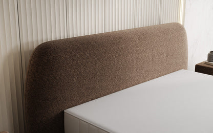 Designer Polsterbett Nella in Strukturstoff mit Stauraum