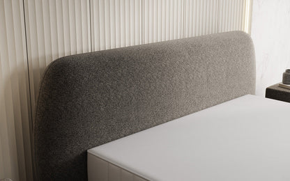 Designer Polsterbett Nella in Strukturstoff mit Stauraum