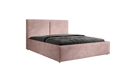 Designer Polsterbett Elara in Cord mit Stauraum