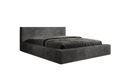 Designer Polsterbett Harmon in Cord mit Stauraum