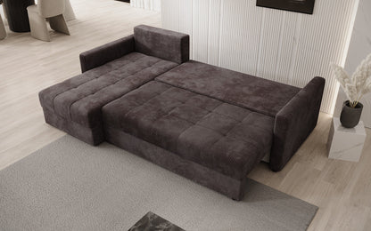 Luxusbetten24 Designer Sofa Roma Cord Schlaf‑Klappfunktion