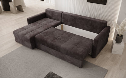 Luxusbetten24 Designer Sofa Roma Cord Schlaf‑Klappfunktion