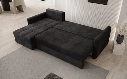 Luxusbetten24 Designer Sofa Roma Cord Schlaf‑Klappfunktion