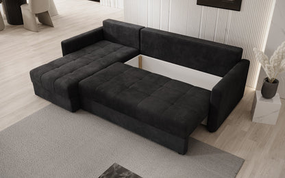Luxusbetten24 Designer Sofa Roma Cord Schlaf‑Klappfunktion
