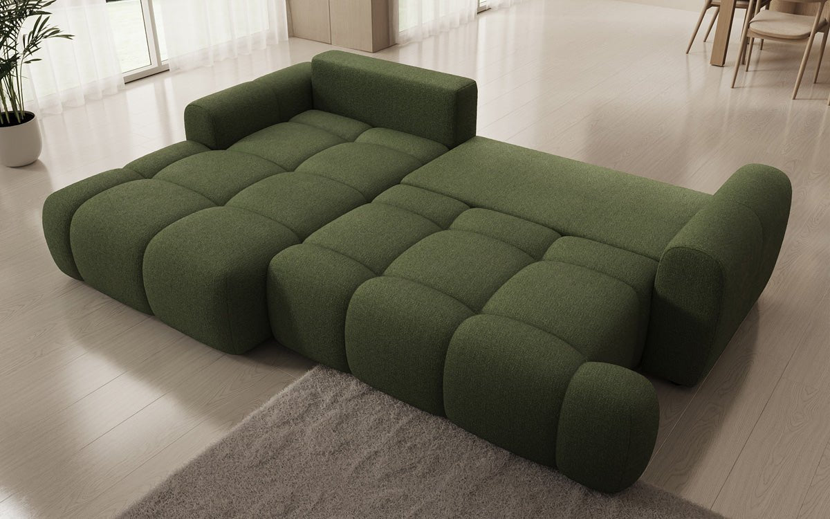 Luxusbetten24 Analfi L Sofa mit Schlaf‑Klappfunktion in Bouclé