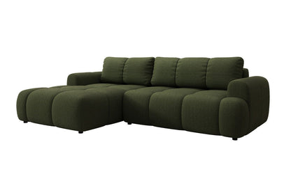 Luxusbetten24 Analfi L Sofa mit Schlaf‑Klappfunktion in Bouclé