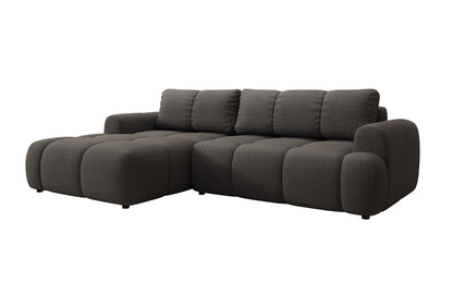 Luxusbetten24 Analfi L Sofa mit Schlaf‑Klappfunktion in Bouclé